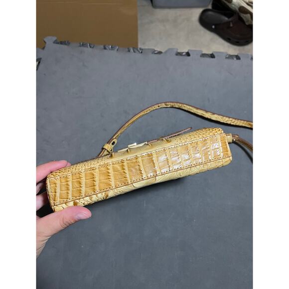 Brahmin Manhattan Melbourne Crossbody Shoulder Croc Embossed‎ Leather Bag - Picture 4 of 11